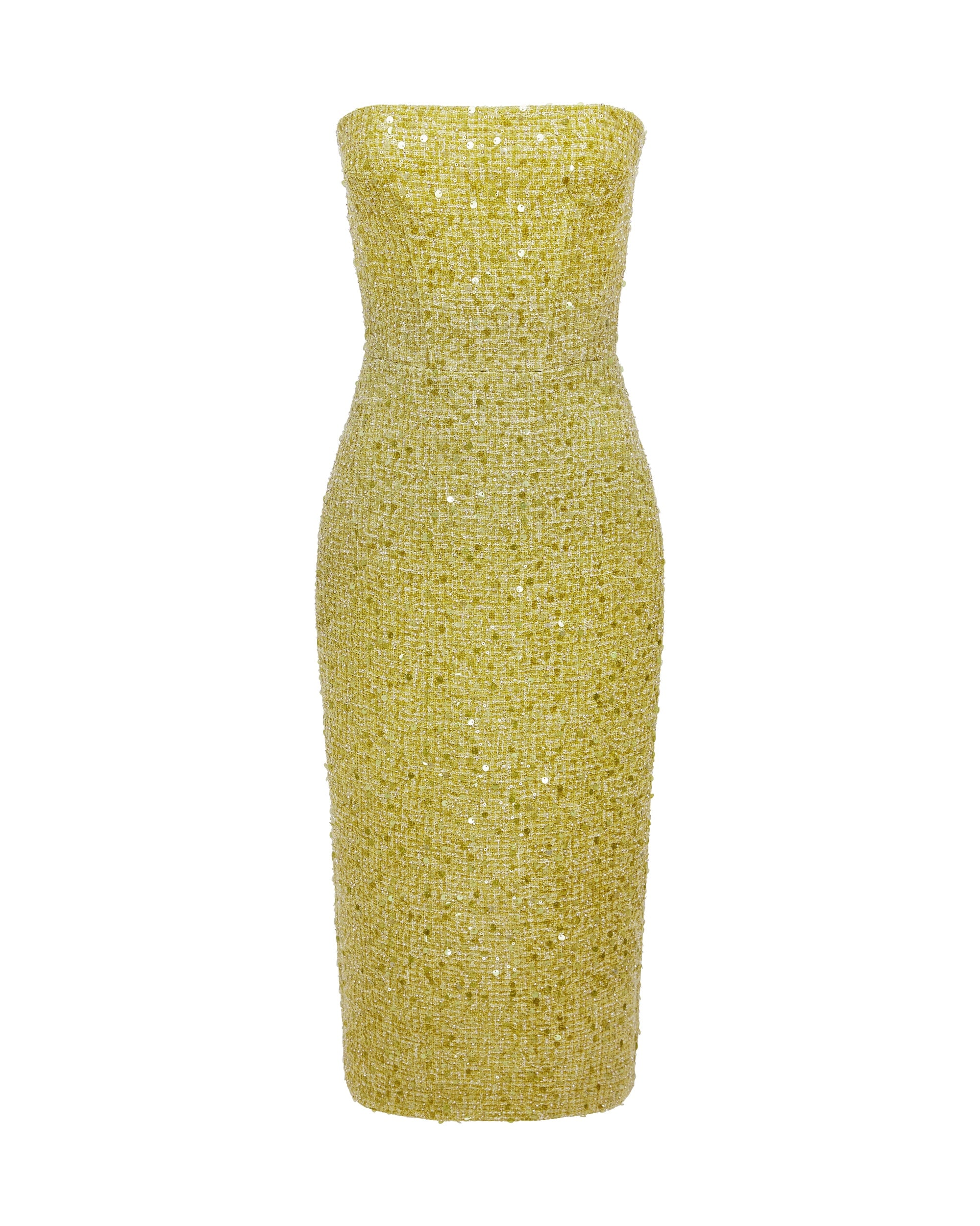 David Koma Sequin Boucle Corset Midi Dress