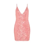 David Koma Sequin Mini Dress In Pink