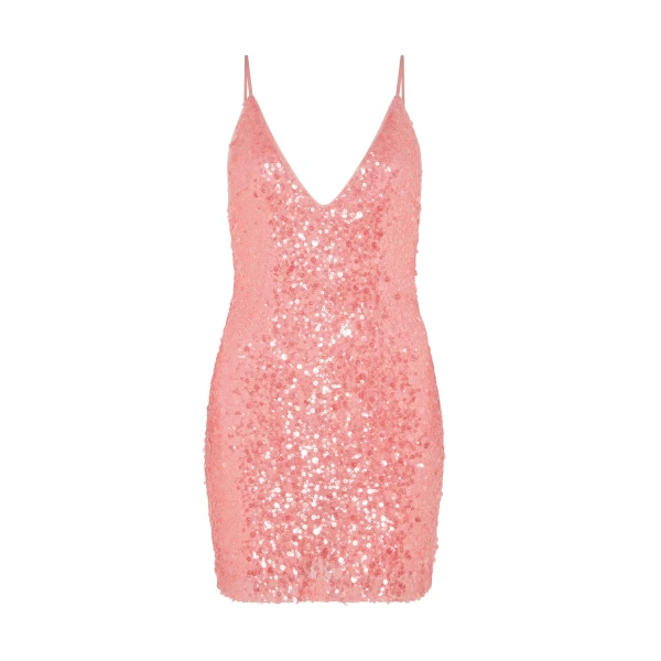 David Koma Sequin Mini Dress In Pink
