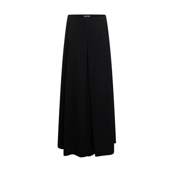 Wide Leg Flowy Trousers In Black