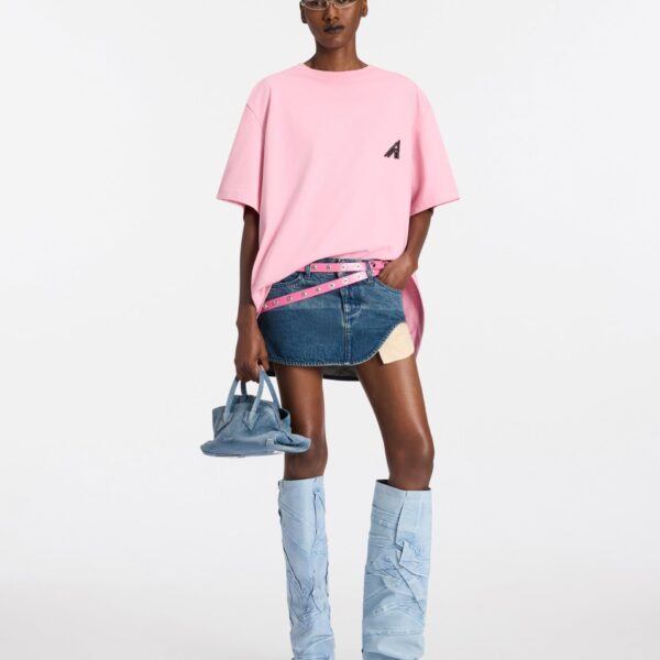 Deep blue mini skirt