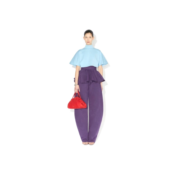 Alaia Denim Peplum Belt, view 2