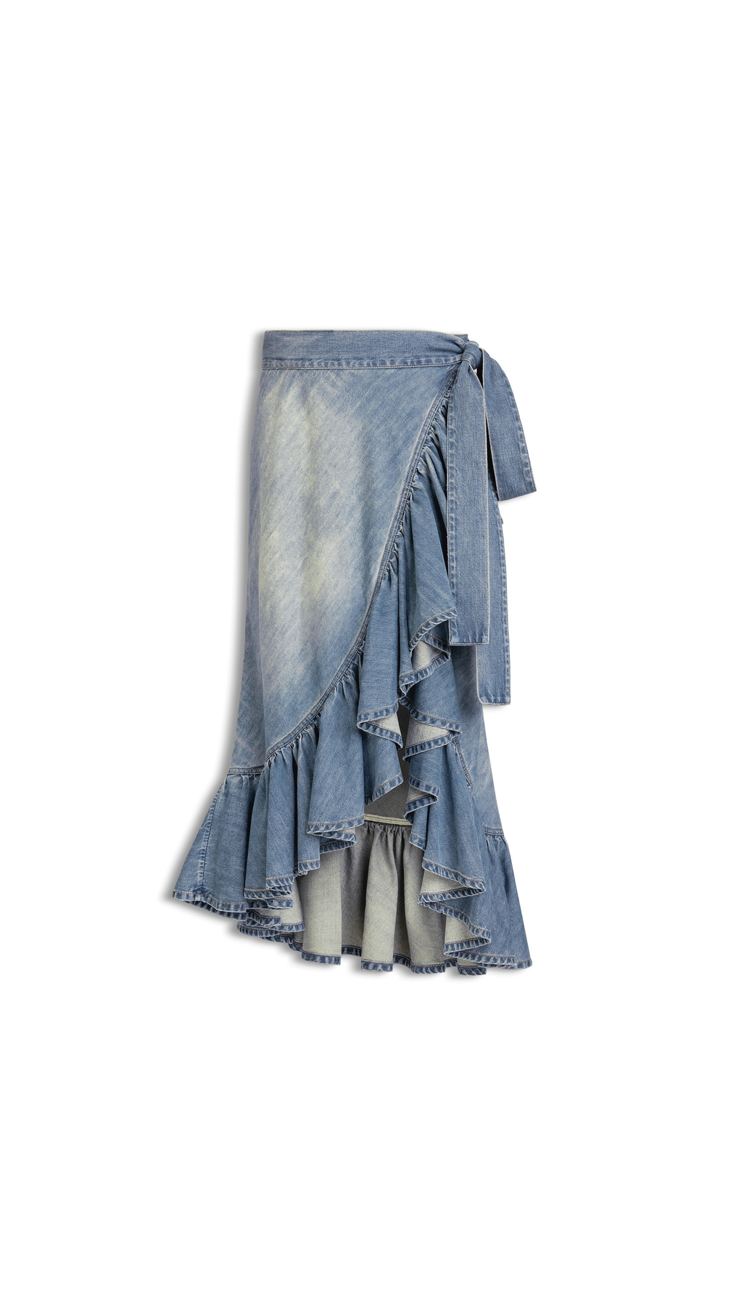 Alaïa Denim Ruffle Skirt - ALAÏA Skirts - Laser Cut Luxury - Shop at Coveti Alaïa Denim Ruffle Skirt - ALAÏA Skirts - Laser Cut Luxury - Shop at Coveti