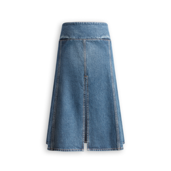Alaïa Denim Slit Skirt - ALAÏA Skirts - Laser Cut Luxury - Shop at Coveti