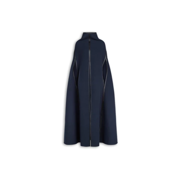 Alaia Double Face Wool Cape Coat
