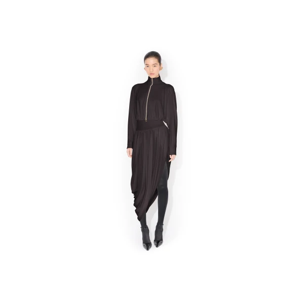 Alaia Draped Matte Jersey Jacket, view 2
