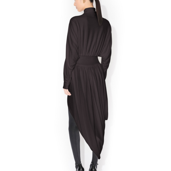 Alaïa Draped Matte Jersey Jacket - ALAÏA Jackets - Laser Cut Luxury - Shop at Coveti