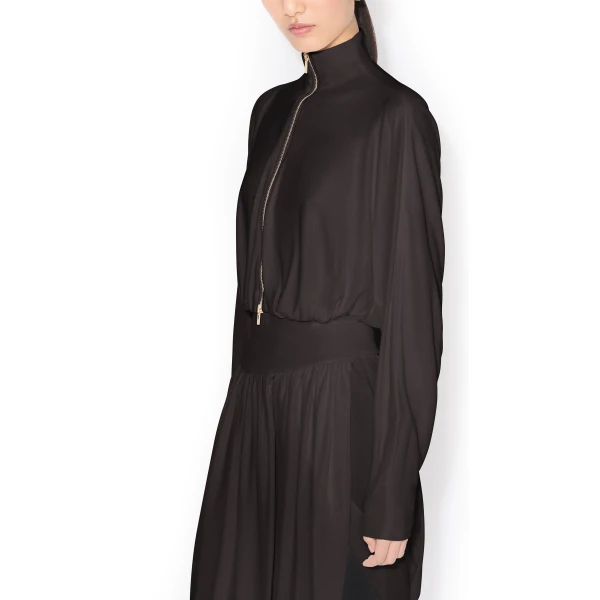 Alaia Draped Matte Jersey Jacket, view 4
