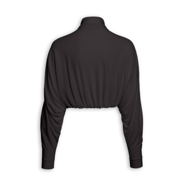 Alaïa Draped Matte Jersey Jacket - ALAÏA Jackets - Laser Cut Luxury - Shop at Coveti