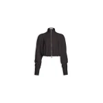 Alaïa Draped Matte Jersey Jacket - ALAÏA Jackets - Laser Cut Luxury - Shop at Coveti