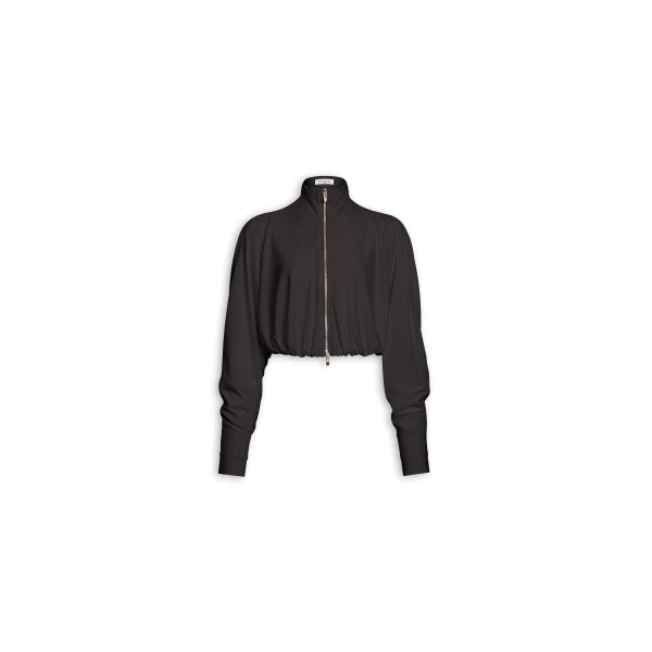 Alaia Draped Matte Jersey Jacket