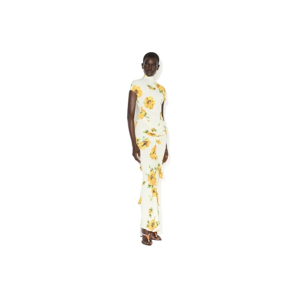 Alaia Draped Printed Dress, view 2