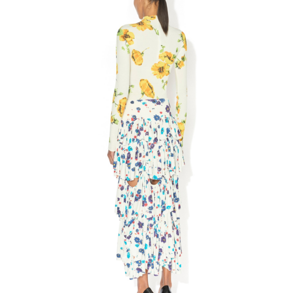 Alaïa Draped Printed Skirt - ALAÏA Skirts - Laser Cut Luxury - Shop at Coveti