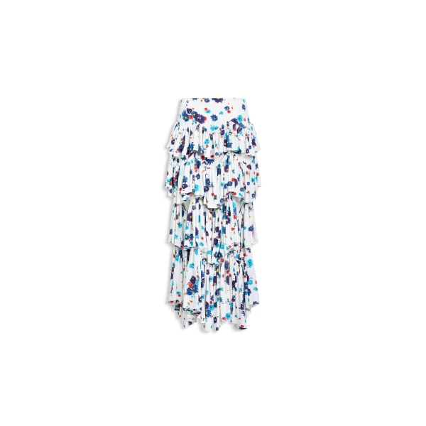 Alaia Draped Printed Skirt