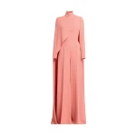 Elie Saab Asymmetrical Cape Cady Jumpsuit in Pink featuring  – Luxury Designer Fashion at Coveti.