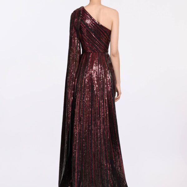Elie Saab Asymmetrical Sequin Embroidered Dress in Multicolour featuring  – Luxury Designer Fashion at Coveti.