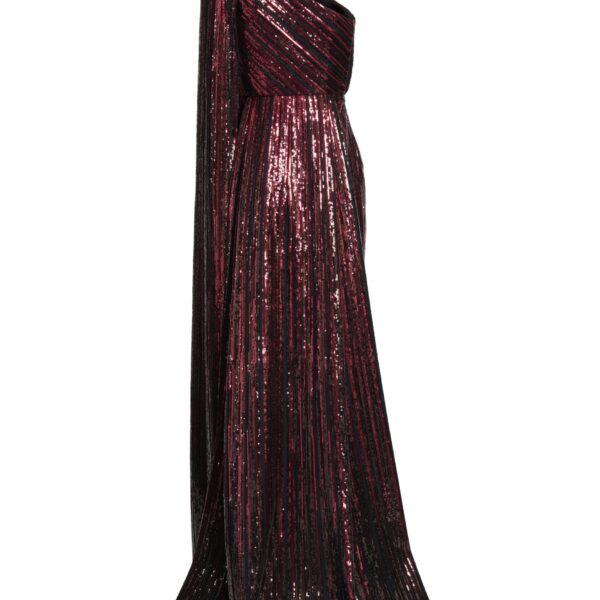 Elie Saab Asymmetrical Sequin Embroidered Dress in Multicolour featuring  – Luxury Designer Fashion at Coveti.