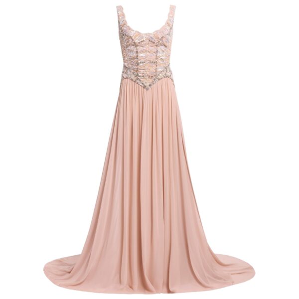 Elie Saab Bead Embroidered Corset Dress in Pink featuring  – Luxury Designer Fashion at Coveti.