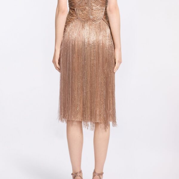 Elie Saab Bead Embroidered Midi Skirt in Neutrals featuring  – Luxury Designer Fashion at Coveti.