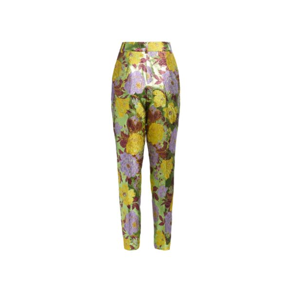 Elie Saab Brocade Pants in Multicolour featuring  – Luxury Designer Fashion at Coveti.