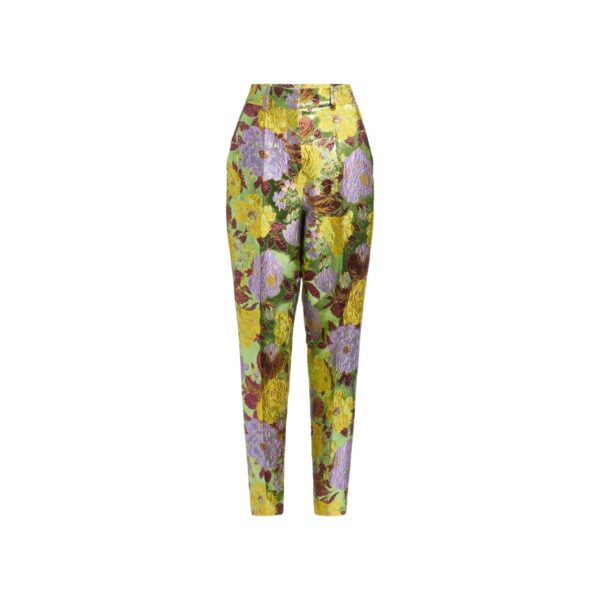 Elie Saab Brocade Pants in Multicolour featuring  – Luxury Designer Fashion at Coveti.