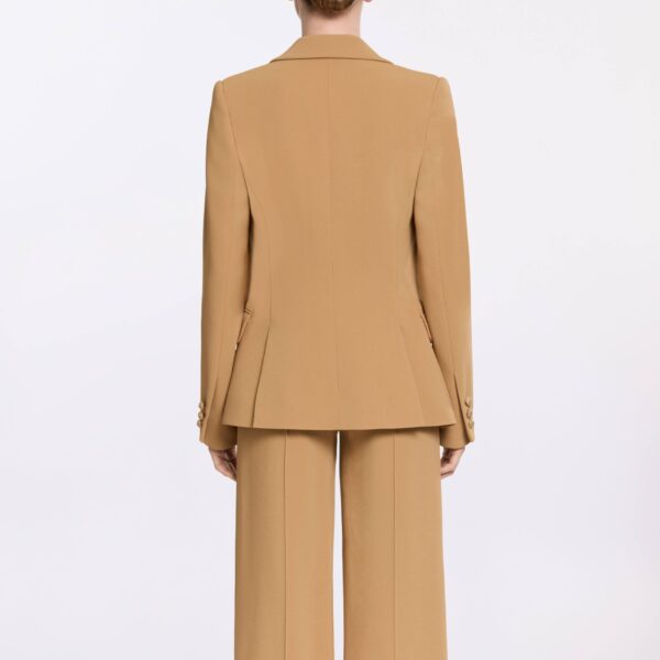 Elie Saab Cady Blazer in Beige featuring  – Luxury Designer Fashion at Coveti.