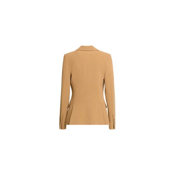 Elie Saab Cady Blazer in Beige featuring  – Luxury Designer Fashion at Coveti.