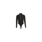 Elie Saab Cady Bodysuit in Black featuring  – Luxury Designer Fashion at Coveti.