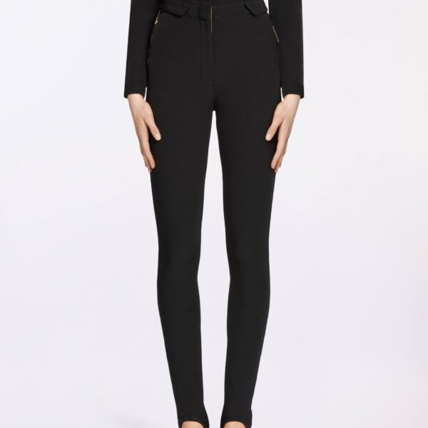 Elie Saab Cady Leggings in Black featuring  – Luxury Designer Fashion at Coveti.