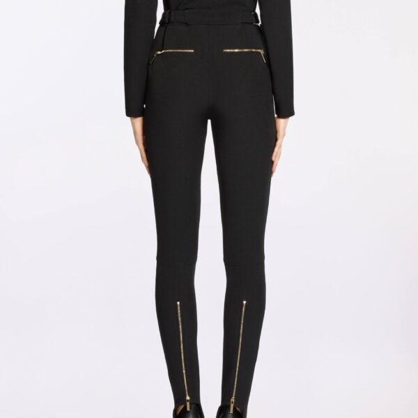Elie Saab Cady Leggings in Black featuring  – Luxury Designer Fashion at Coveti.