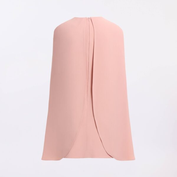 Elie Saab Cape Cady Short Dress in Pink featuring  – Luxury Designer Fashion at Coveti.