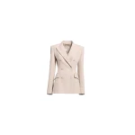Elie Saab Cotton Canvas Blazer in Neutrals featuring  – Luxury Designer Fashion at Coveti.
