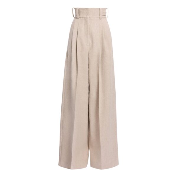 Elie Saab Cotton Canvas Pants in Neutrals featuring  – Luxury Designer Fashion at Coveti.