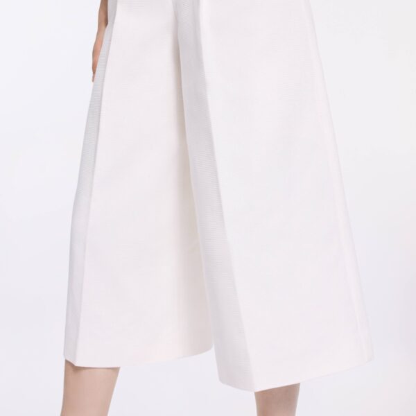 Elie Saab Cotton Piquet Bermuda Shorts in White featuring  – Luxury Designer Fashion at Coveti.