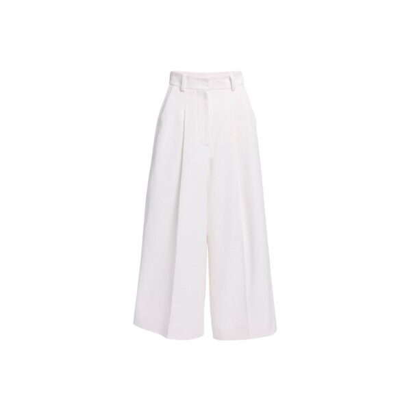 Elie Saab Cotton Piquet Bermuda Shorts in White featuring  – Luxury Designer Fashion at Coveti.