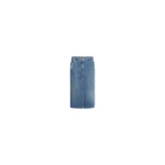 Elie Saab Denim Pencil Skirt in Blue featuring  – Luxury Designer Fashion at Coveti.