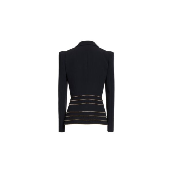Elie Saab Embellished Cady Blazer in Black featuring  – Luxury Designer Fashion at Coveti.