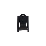 Elie Saab Embellished Cady Blazer in Black featuring  – Luxury Designer Fashion at Coveti.