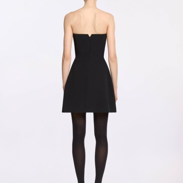 Elie Saab Embellished Cady Short Dress in Black featuring  – Luxury Designer Fashion at Coveti.