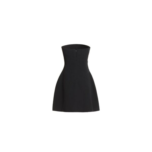 Elie Saab Embellished Cady Short Dress in Black featuring  – Luxury Designer Fashion at Coveti.