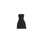 Elie Saab Embellished Cady Short Dress in Black featuring  – Luxury Designer Fashion at Coveti.
