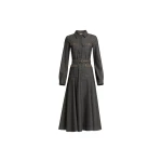 Elie Saab Embellished Denim Dress in Blue featuring  – Luxury Designer Fashion at Coveti.
