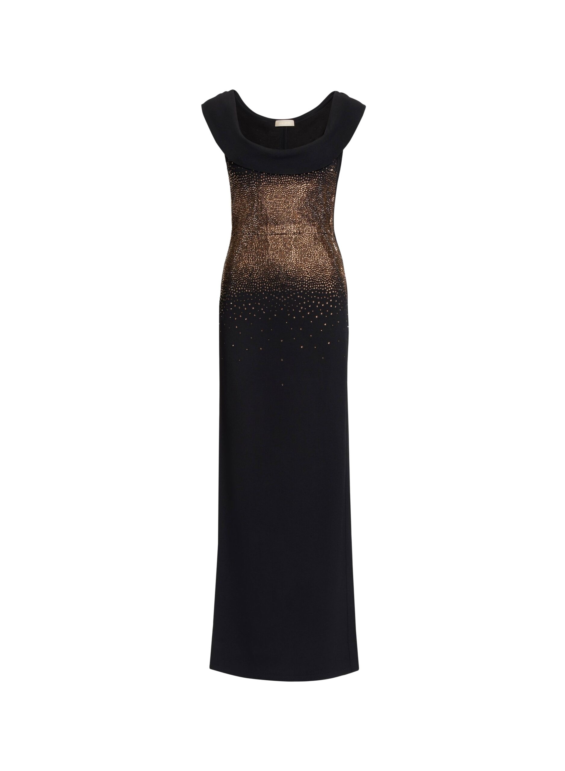 Elie Saab Embellished Knit Long Dress in Black featuring  – Luxury Designer Fashion at Coveti.