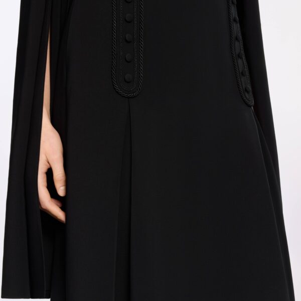 Elie Saab Embroidered Cady Midi Skirt in Black featuring  – Luxury Designer Fashion at Coveti.