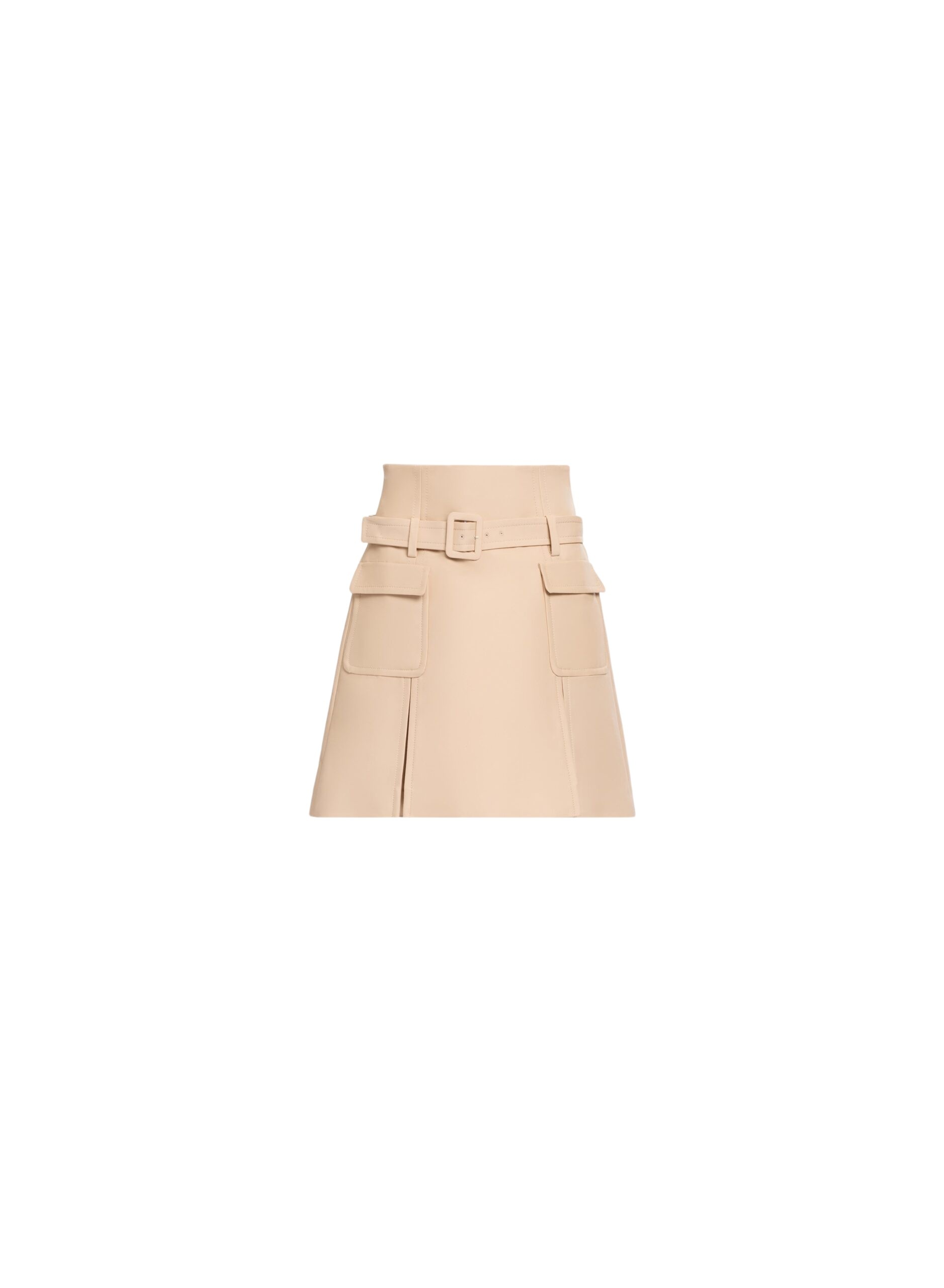 Elie Saab Embroidered Gabardine Short Skirt in Beige featuring  – Luxury Designer Fashion at Coveti.