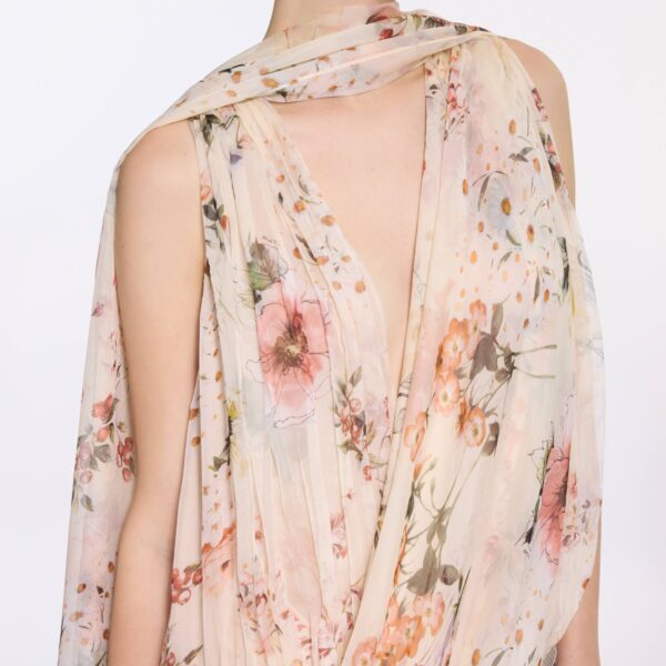 Elie Saab Floral Print Short Dress in Multicolour featuring  – Luxury Designer Fashion at Coveti.