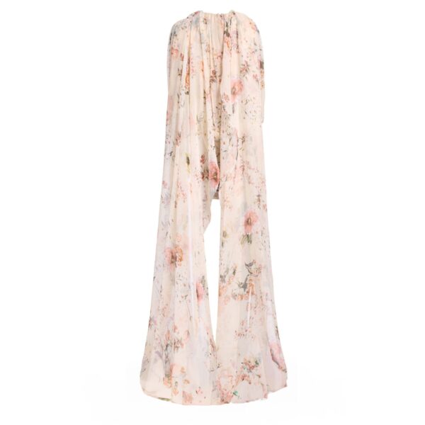 Elie Saab Floral Print Short Dress in Multicolour featuring  – Luxury Designer Fashion at Coveti.
