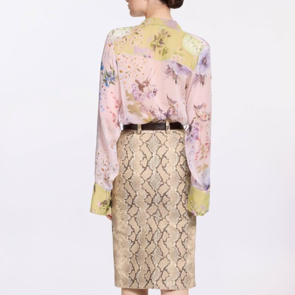 Elie Saab Garden Print Blouse in Multicolour featuring  – Luxury Designer Fashion at Coveti.