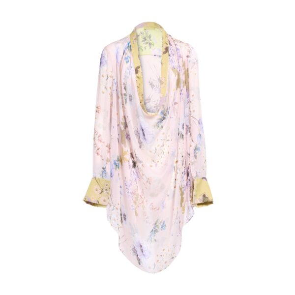 Elie Saab Garden Print Blouse in Multicolour featuring  – Luxury Designer Fashion at Coveti.