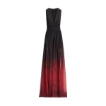 Elie Saab Gradient Chiffon Dress in Multicolour featuring  – Luxury Designer Fashion at Coveti.